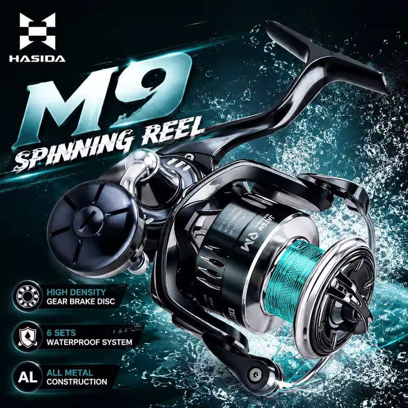 HASIDA M9 Spinning Reel Full M - đánh giá và giá Trolling Reel