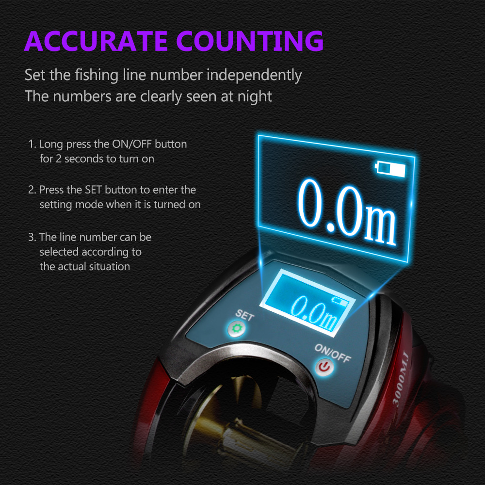 6+1BB Digital Display Electric - đánh giá và giá Trolling Reel
